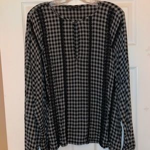Gray Plaid Zara Top